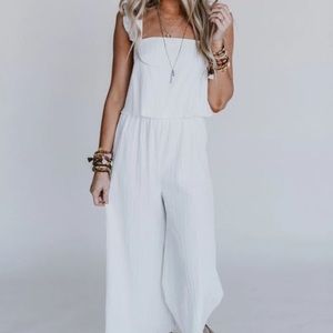 Sade Ruffle Textured Jumpsuit